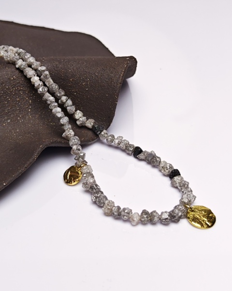 Naszyjnik Glam, Premium, Surowe Diamenty