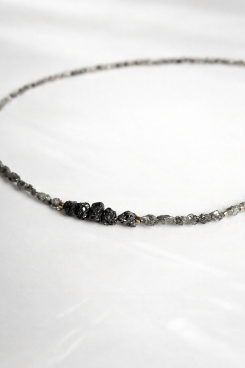 Naszyjnik Glam, Premium, Surowe Diamenty