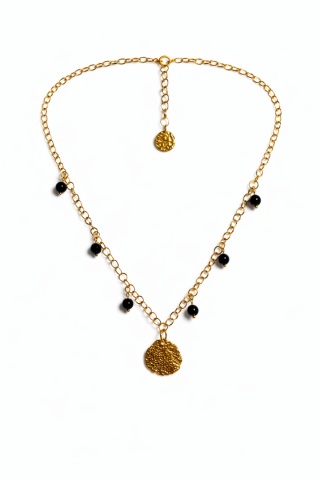 Naszyjnik Glam, Rolo, Onyks Czarny