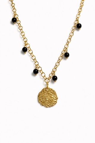 Naszyjnik Glam, Rolo, Onyks Czarny