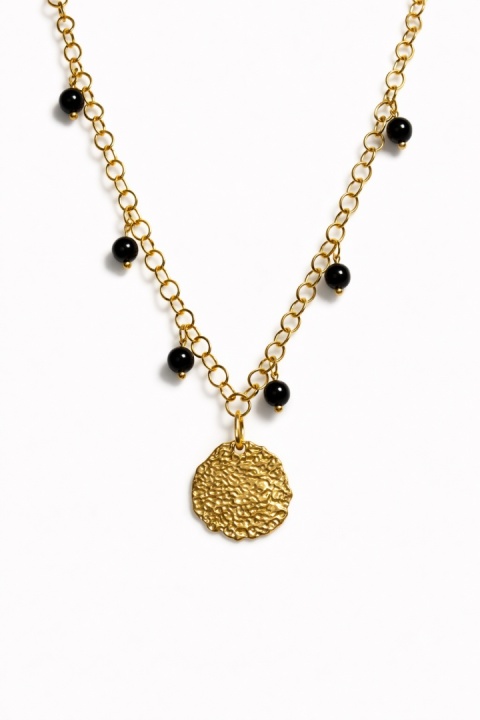 Naszyjnik Glam, Rolo, Onyks Czarny