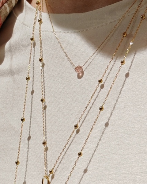 Naszyjnik Glam DROP | Kwarc Truskawkowy