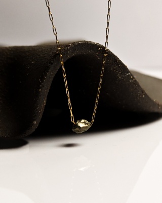 Naszyjnik Glam, surowy Piryt